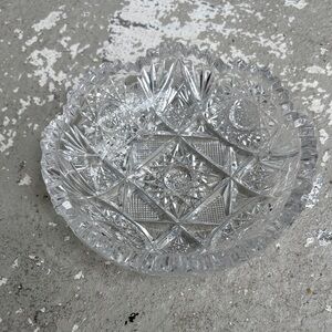 American brilliant cut crystal candy dish